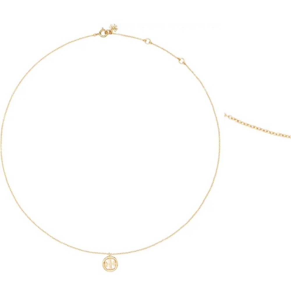 New Tory Burch Gold Logo Necklace